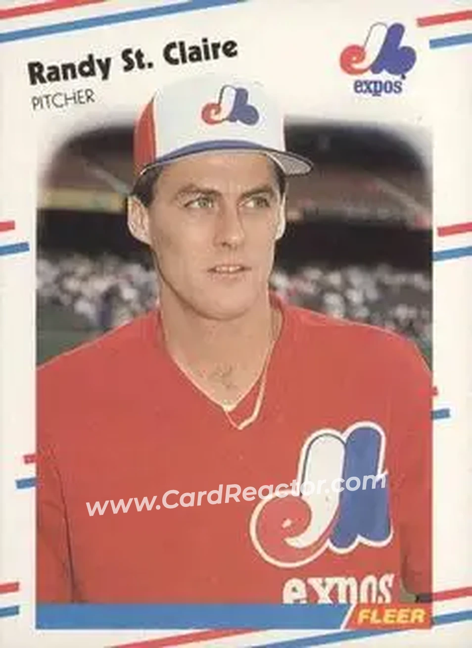 1988 Fleer #197 - Randy St. Claire - Montreal Expos - Front