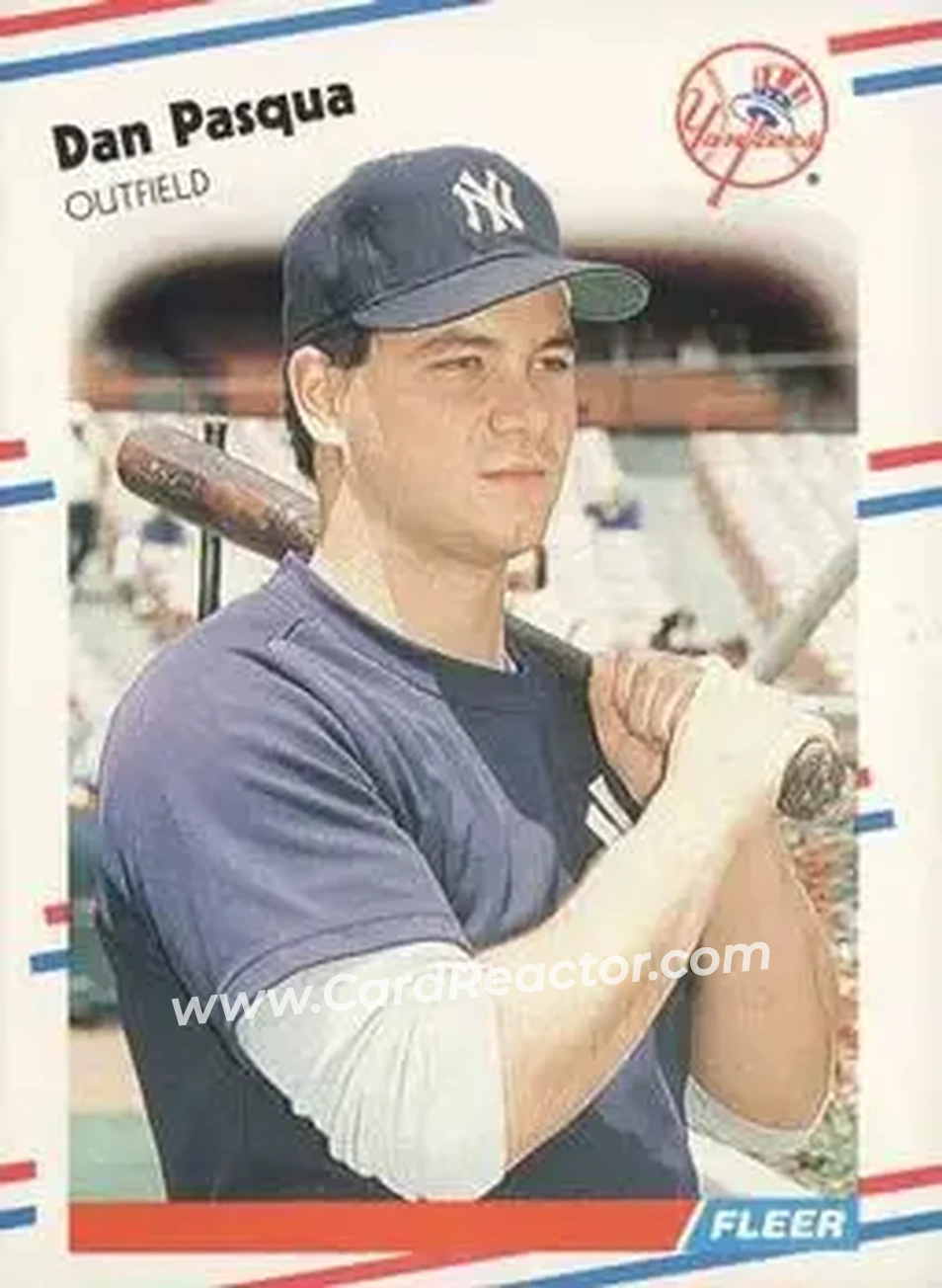 1988 Fleer #217 - Dan Pasqua - New York Yankees - Front 1988 Fleer #217 - Dan Pasqua - New York Yankees - Front
