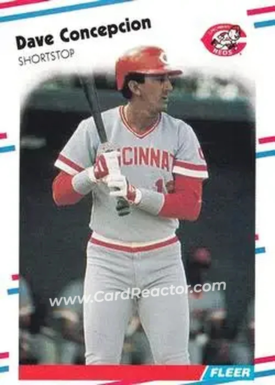 1988 Fleer #229 - Dave Concepcion - Cincinnati Reds - Front 1988 Fleer #229 - Dave Concepcion - Cincinnati Reds - Front
