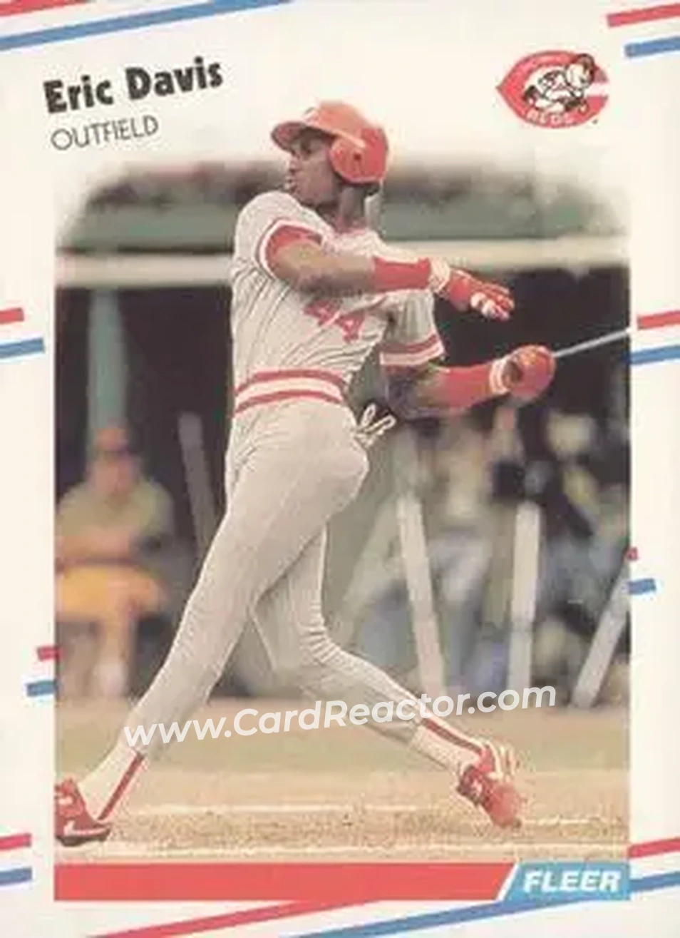 1988 Fleer #231 - Eric Davis - Cincinnati Reds - Front 1988 Fleer #231 - Eric Davis - Cincinnati Reds - Front