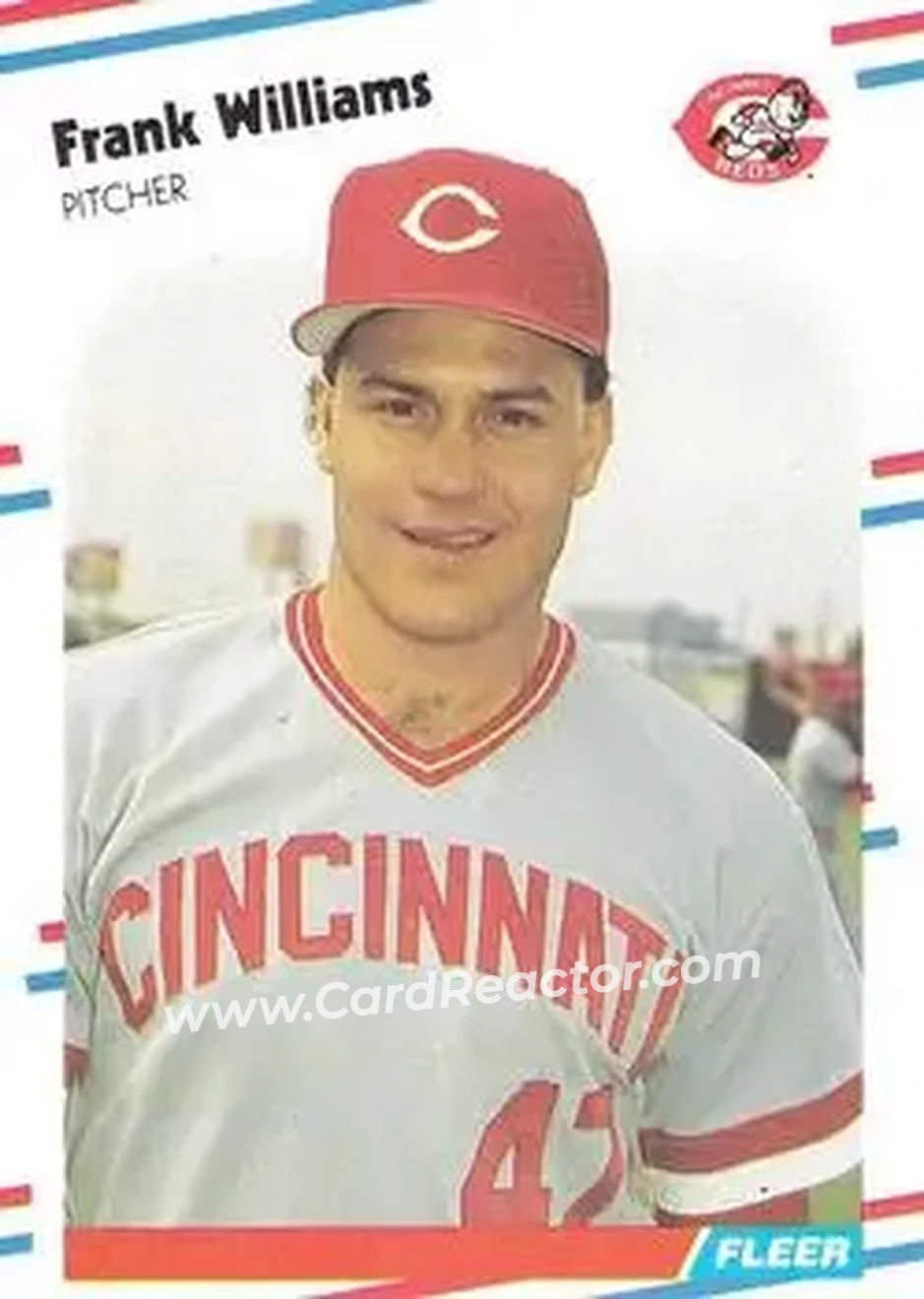 1988 Fleer #250 - Frank Williams - Cincinnati Reds - Front 1988 Fleer #250 - Frank Williams - Cincinnati Reds - Front