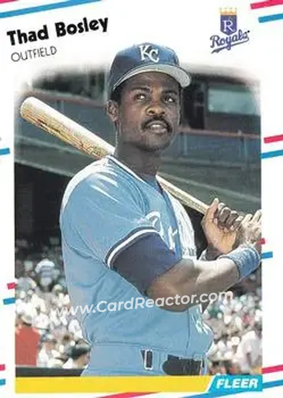1988 Fleer #253 - Thad Bosley - Kansas City Royals - Front