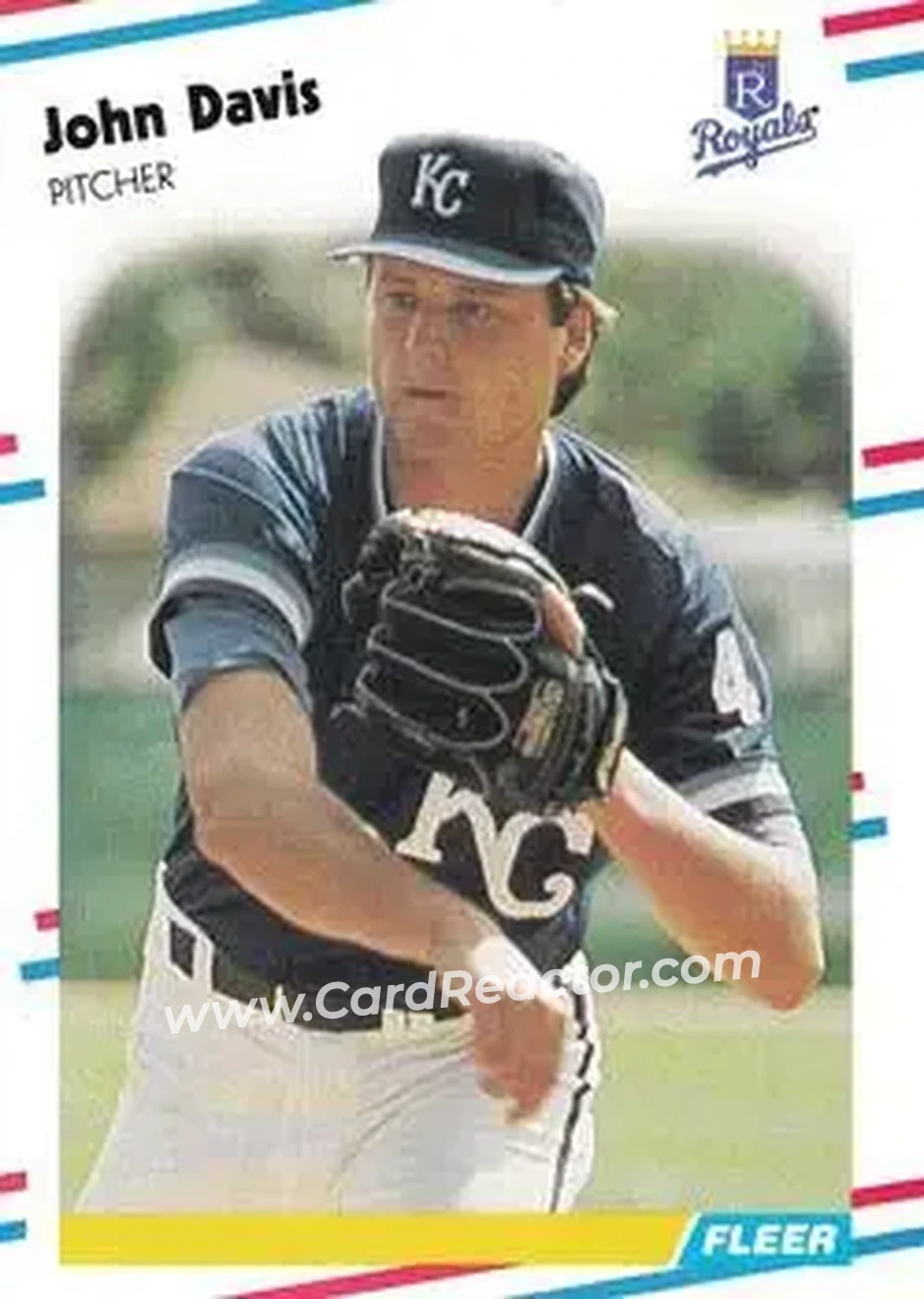 1988 Fleer #255 - John Davis - Kansas City Royals - Front 1988 Fleer #255 - John Davis - Kansas City Royals - Front