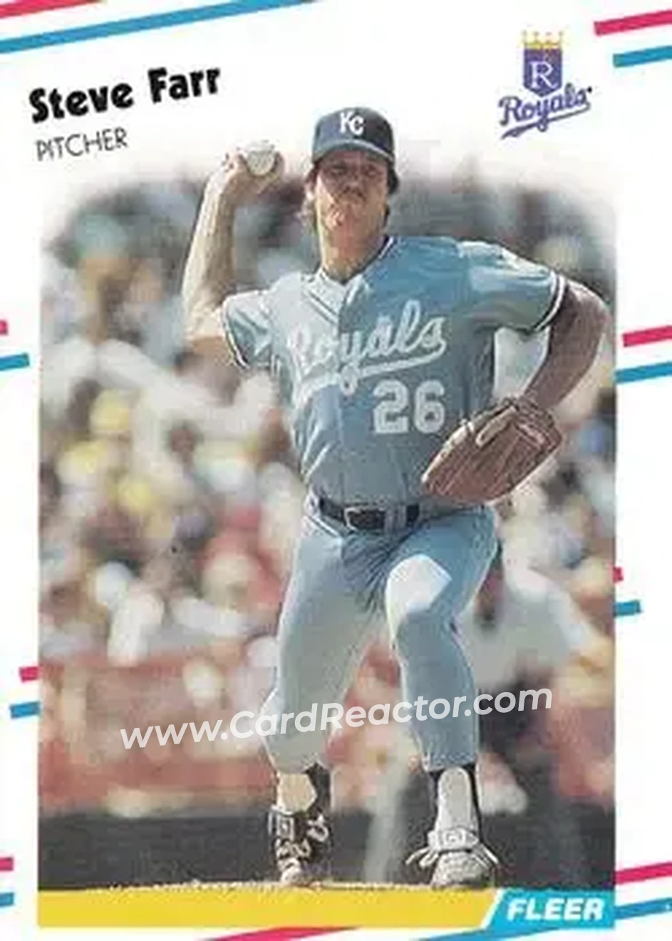 1988 Fleer #256 - Steve Farr - Kansas City Royals - Front 1988 Fleer #256 - Steve Farr - Kansas City Royals - Front