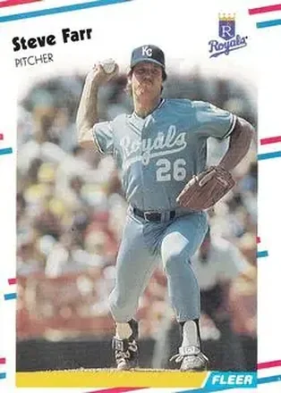 1988 Fleer #256 - Steve Farr - Kansas City Royals