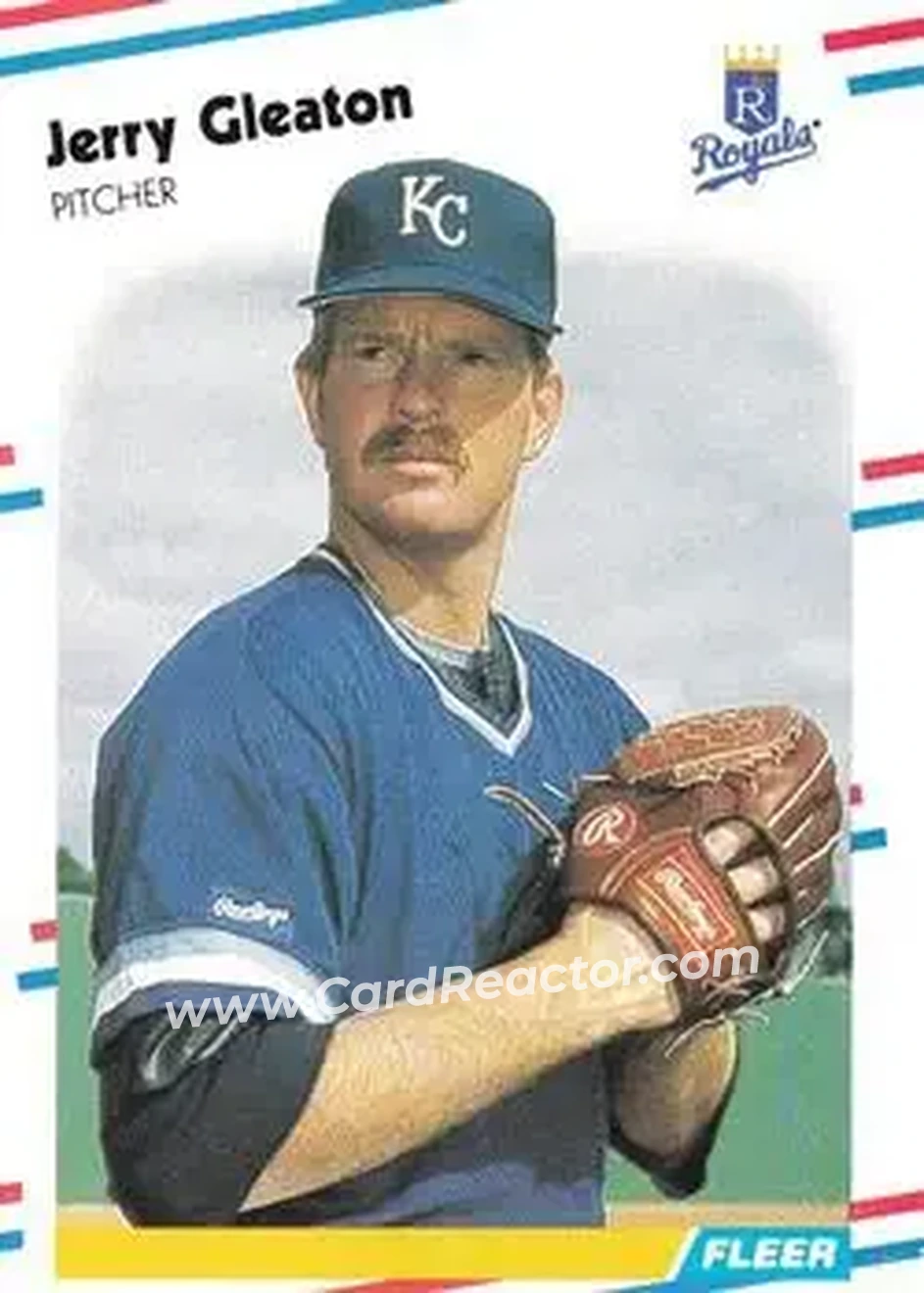 1988 Fleer #258 - Jerry Gleaton - Kansas City Royals - Front
