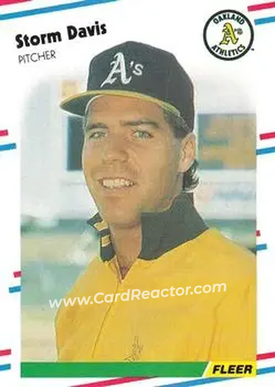 1988 Fleer #278 - Storm Davis - Oakland Athletics - Front