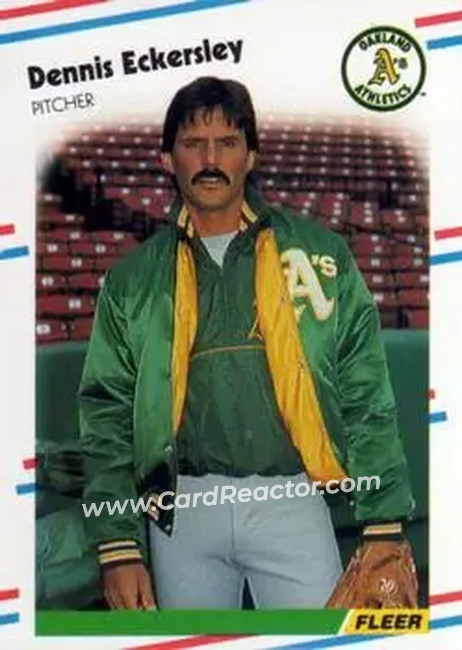 1988 Fleer #279 - Dennis Eckersley - Oakland Athletics - Front