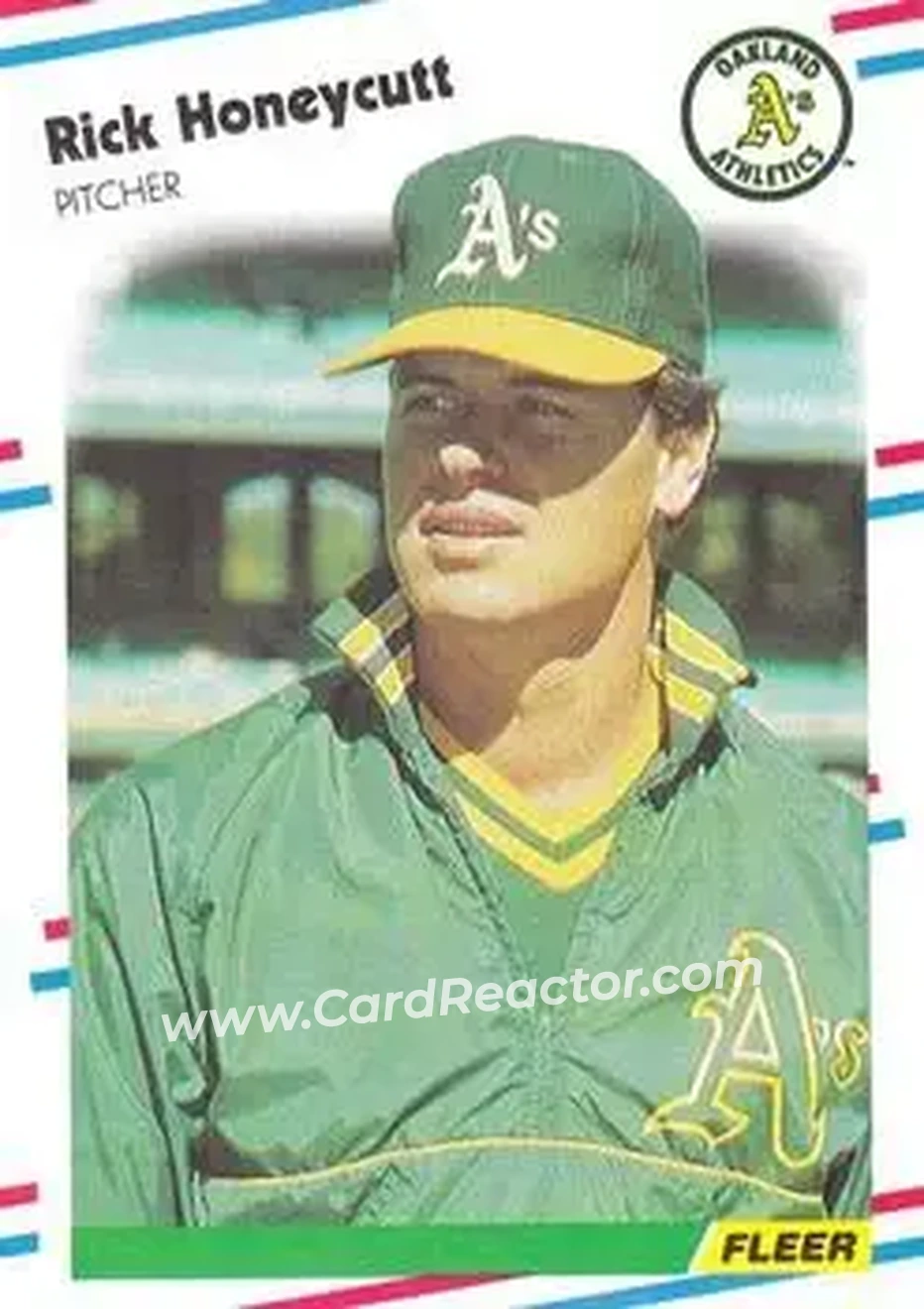 1988 Fleer #281 - Rick Honeycutt - Oakland Athletics - Front 1988 Fleer #281 - Rick Honeycutt - Oakland Athletics - Front