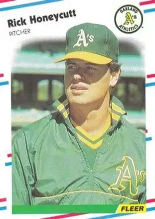 1988 Fleer #281 - Rick Honeycutt - Oakland Athletics