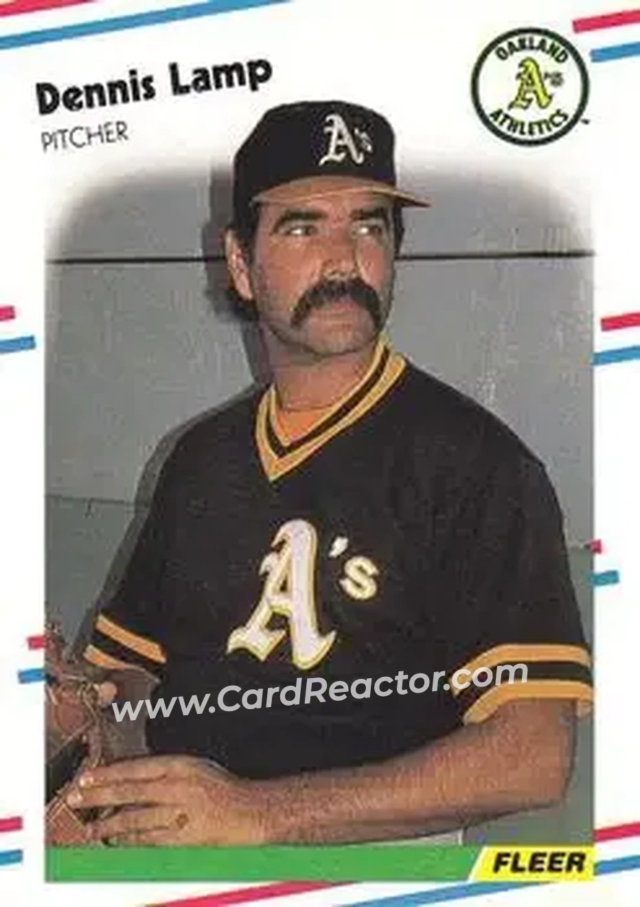 1988 Fleer #284 - Dennis Lamp - Oakland Athletics - Front 1988 Fleer #284 - Dennis Lamp - Oakland Athletics - Front