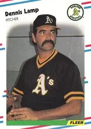 1988 Fleer #284 - Dennis Lamp - Oakland Athletics