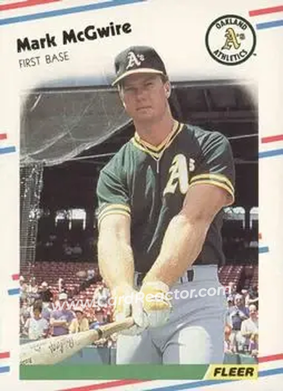 1988 Fleer #286 - Mark McGwire - Oakland Athletics - Front 1988 Fleer #286 - Mark McGwire - Oakland Athletics - Front