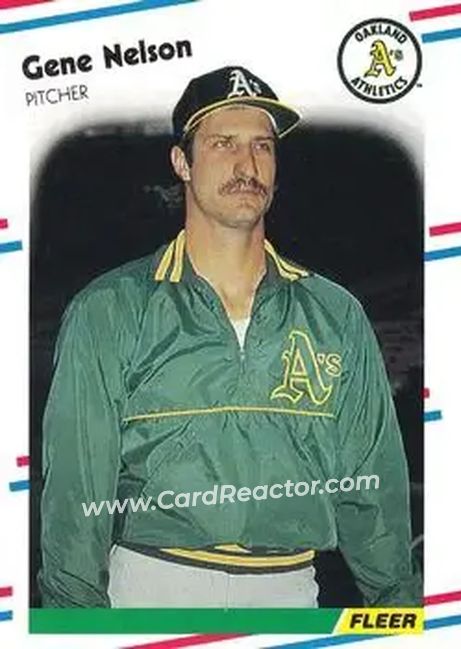 1988 Fleer #288 - Gene Nelson - Oakland Athletics - Front