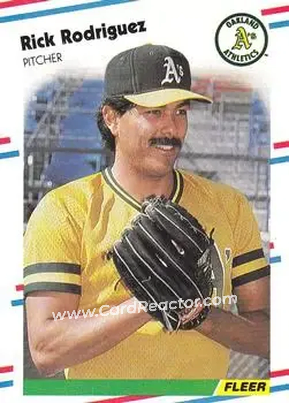 1988 Fleer #293 - Rick Rodriguez - Oakland Athletics - Front