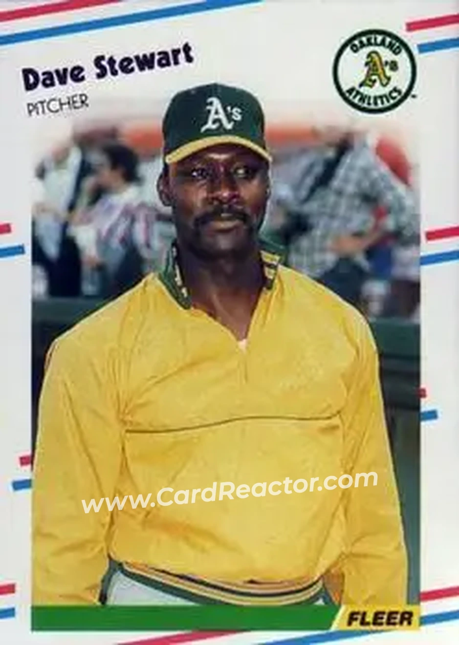 1988 Fleer #295 - Dave Stewart - Oakland Athletics - Front