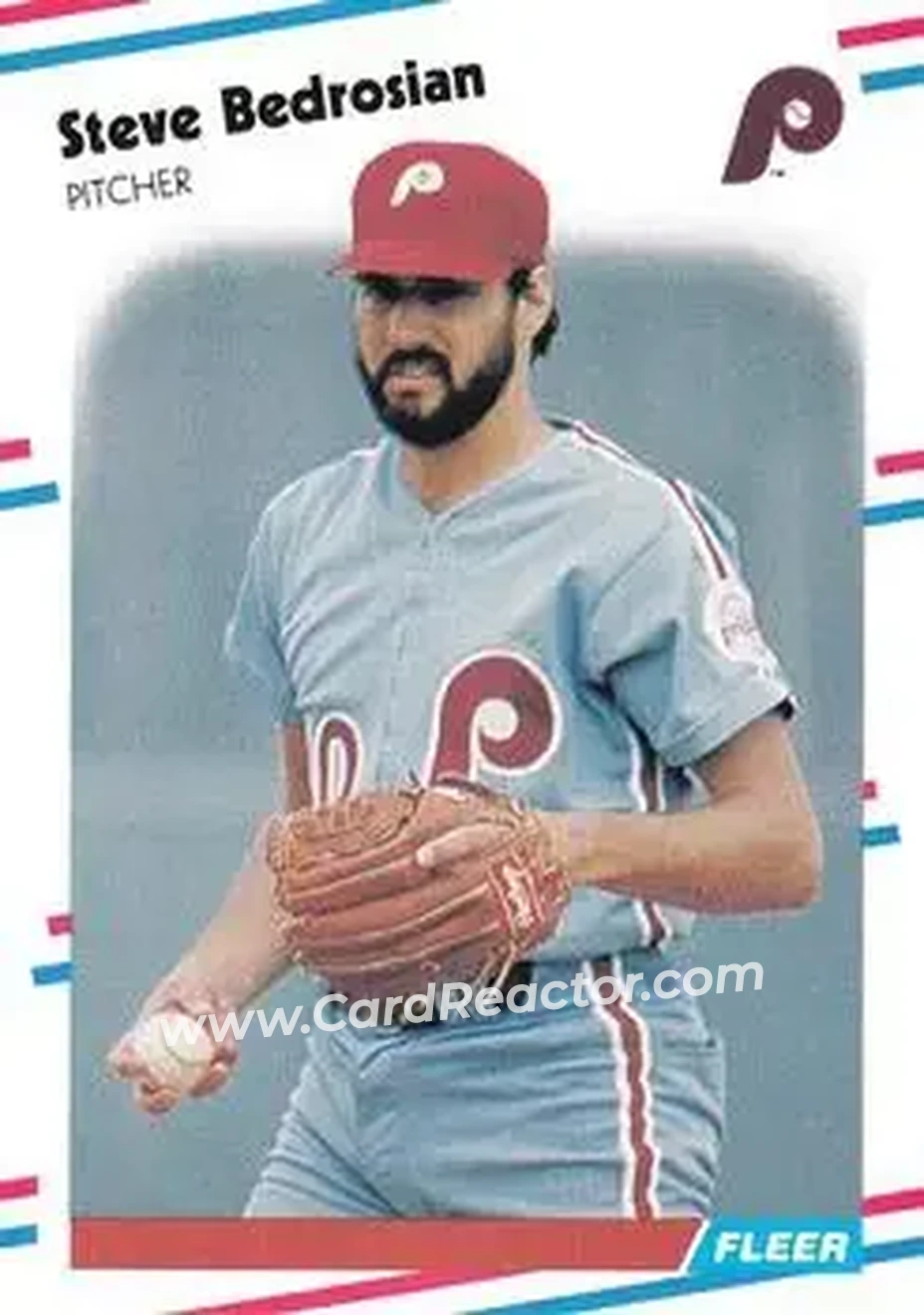 1988 Fleer #298 - Steve Bedrosian - Philadelphia Phillies - Front