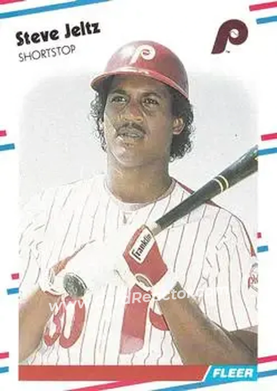 1988 Fleer #308 - Steve Jeltz - Philadelphia Phillies - Front 1988 Fleer #308 - Steve Jeltz - Philadelphia Phillies - Front