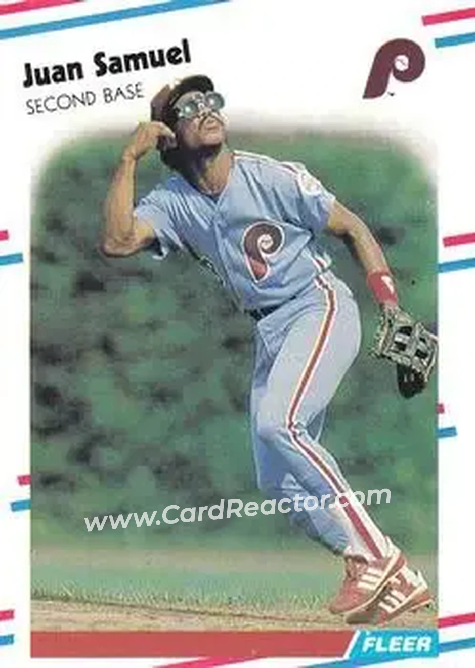 1988 Fleer #314 - Juan Samuel - Philadelphia Phillies - Front 1988 Fleer #314 - Juan Samuel - Philadelphia Phillies - Front