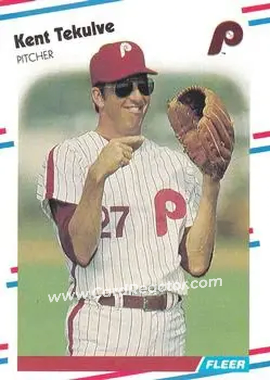 1988 Fleer #318 - Kent Tekulve - Philadelphia Phillies - Front