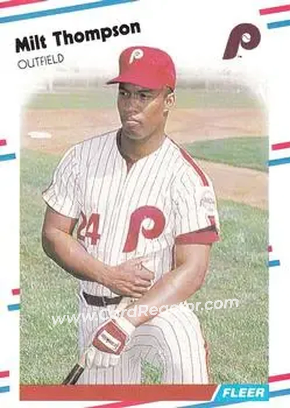 1988 Fleer #319 - Milt Thompson - Philadelphia Phillies - Front