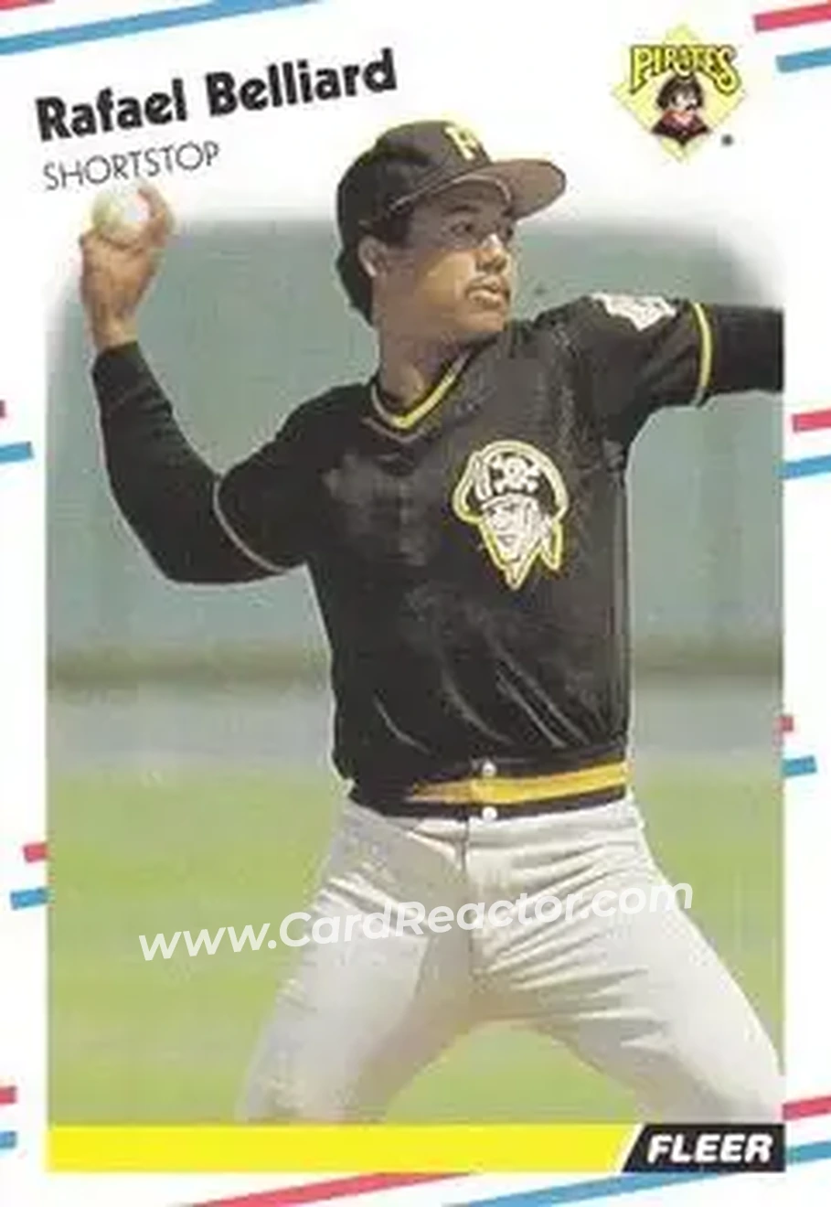 1988 Fleer #321 - Rafael Belliard - Pittsburgh Pirates - Front