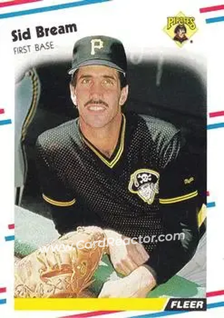 1988 Fleer #324 - Sid Bream - Pittsburgh Pirates - Front 1988 Fleer #324 - Sid Bream - Pittsburgh Pirates - Front