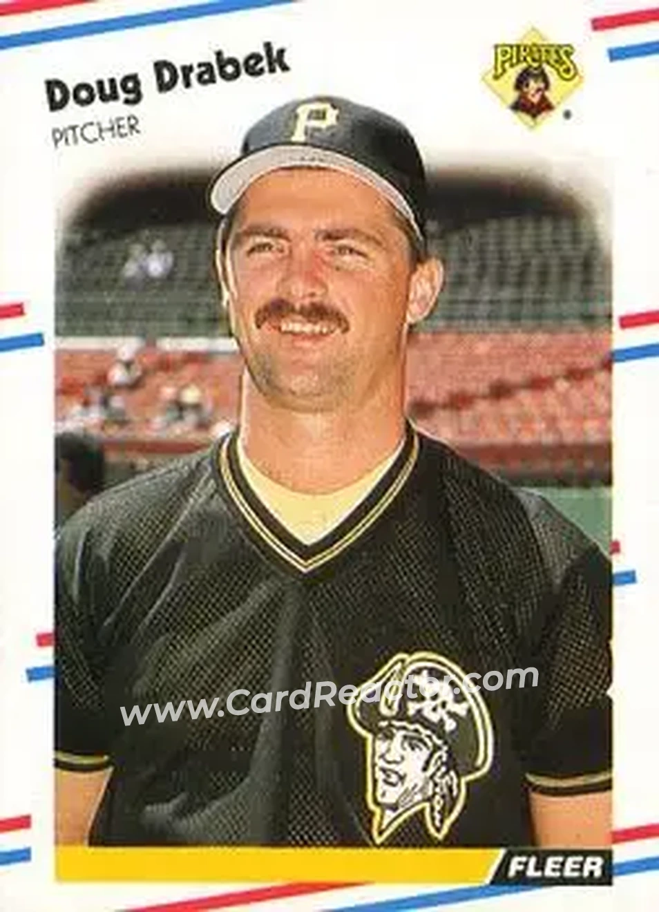 1988 Fleer #327 - Doug Drabek - Pittsburgh Pirates - Front