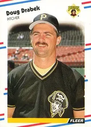 1988 Fleer #327 - Doug Drabek - Pittsburgh Pirates