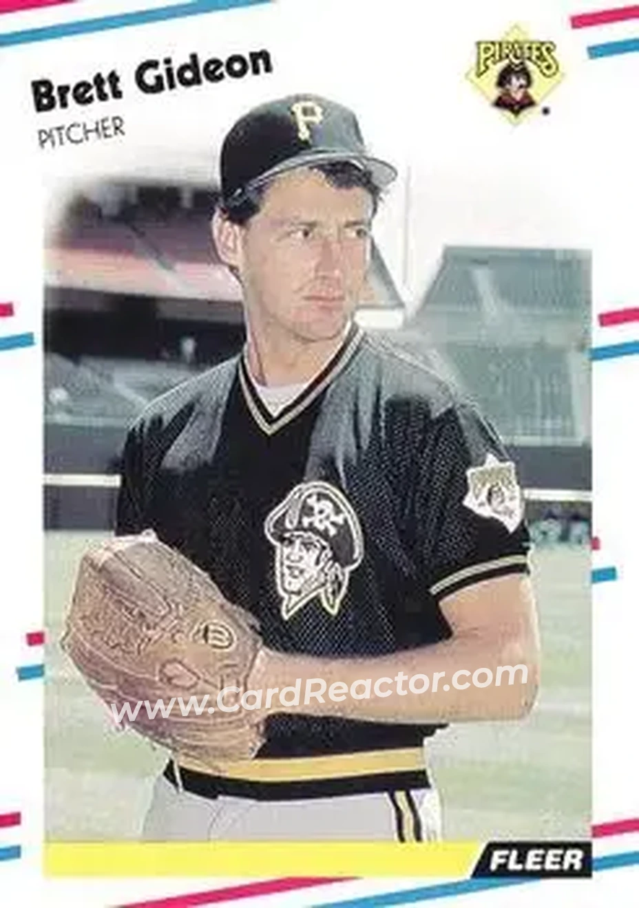 1988 Fleer #330 - Brett Gideon - Pittsburgh Pirates - Front