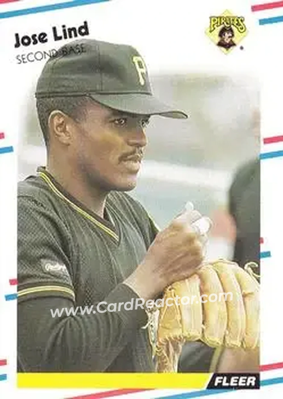 1988 Fleer #334 - Jose Lind - Pittsburgh Pirates - Front
