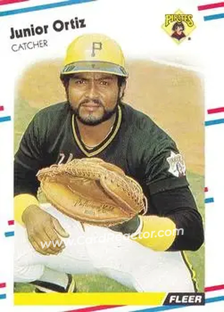 1988 Fleer #335 - Junior Ortiz - Pittsburgh Pirates - Front