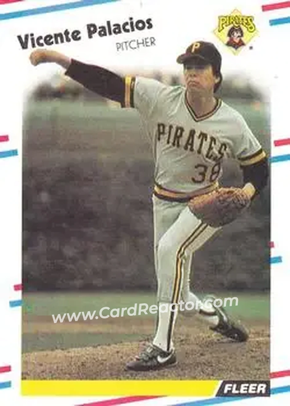1988 Fleer #336 - Vicente Palacios - Pittsburgh Pirates - Front