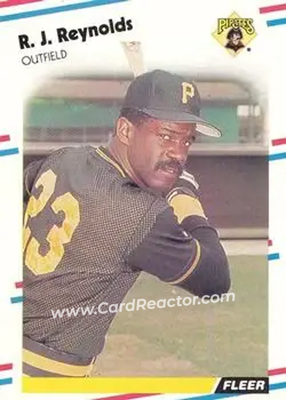 1988 Fleer #339 - R.J. Reynolds - Pittsburgh Pirates - Front