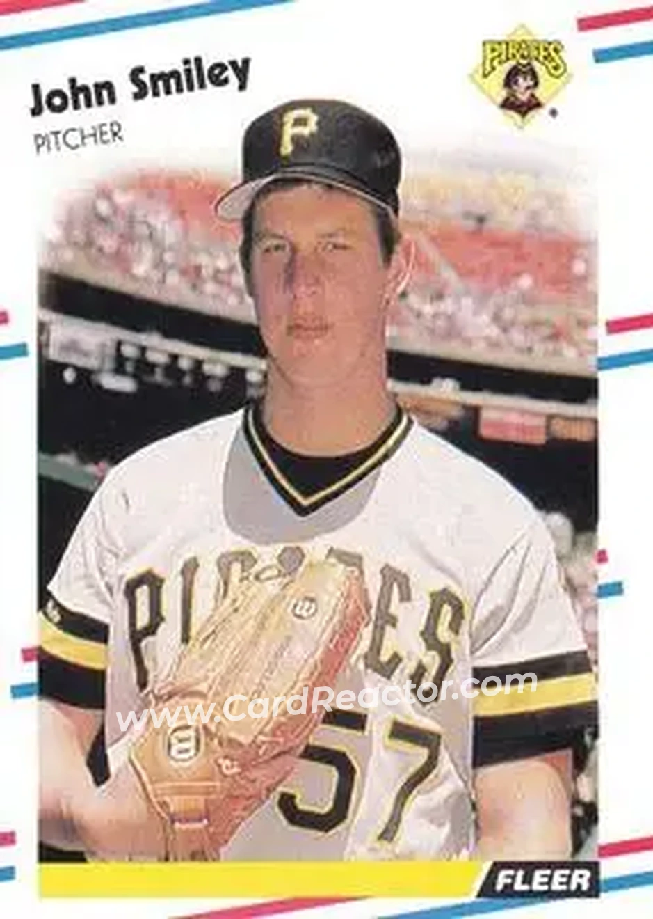 1988 Fleer #340 - John Smiley - Pittsburgh Pirates - Front 1988 Fleer #340 - John Smiley - Pittsburgh Pirates - Front