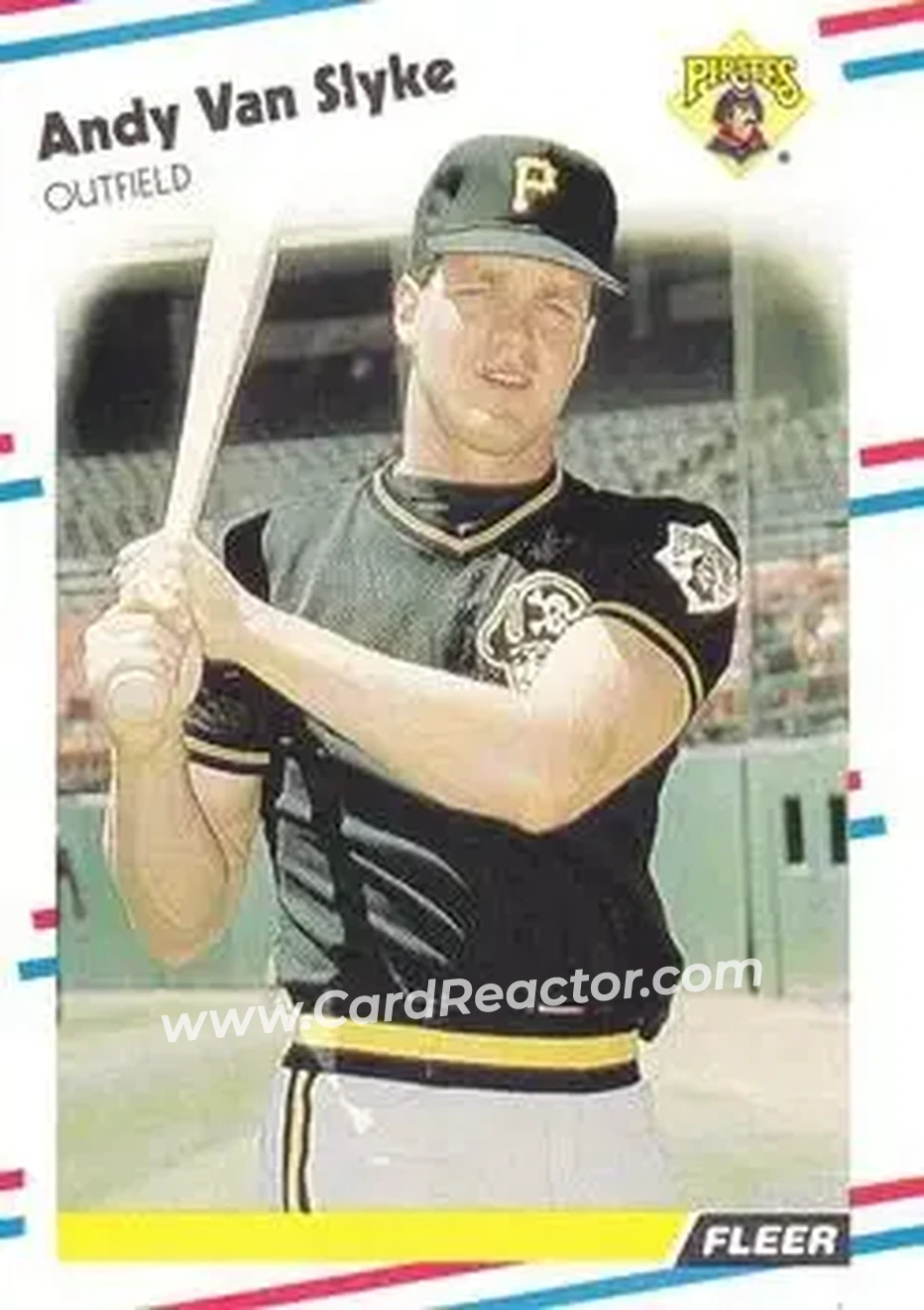 1988 Fleer #341 - Andy Van Slyke - Pittsburgh Pirates - Front 1988 Fleer #341 - Andy Van Slyke - Pittsburgh Pirates - Front