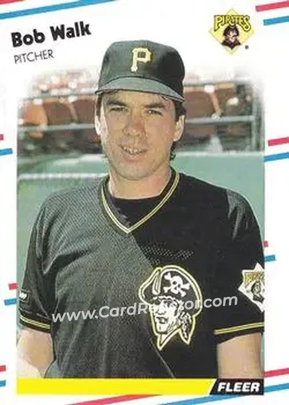 1988 Fleer #342 - Bob Walk - Pittsburgh Pirates - Front