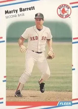 1988 Fleer #343 - Marty Barrett - Boston Red Sox 1988 Fleer #343 - Marty Barrett - Boston Red Sox