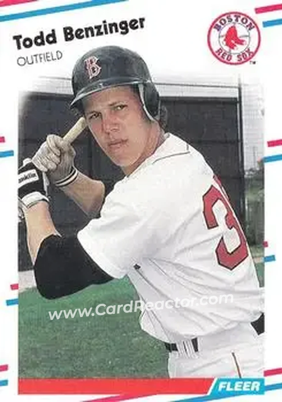1988 Fleer #344 - Todd Benzinger - Boston Red Sox - Front