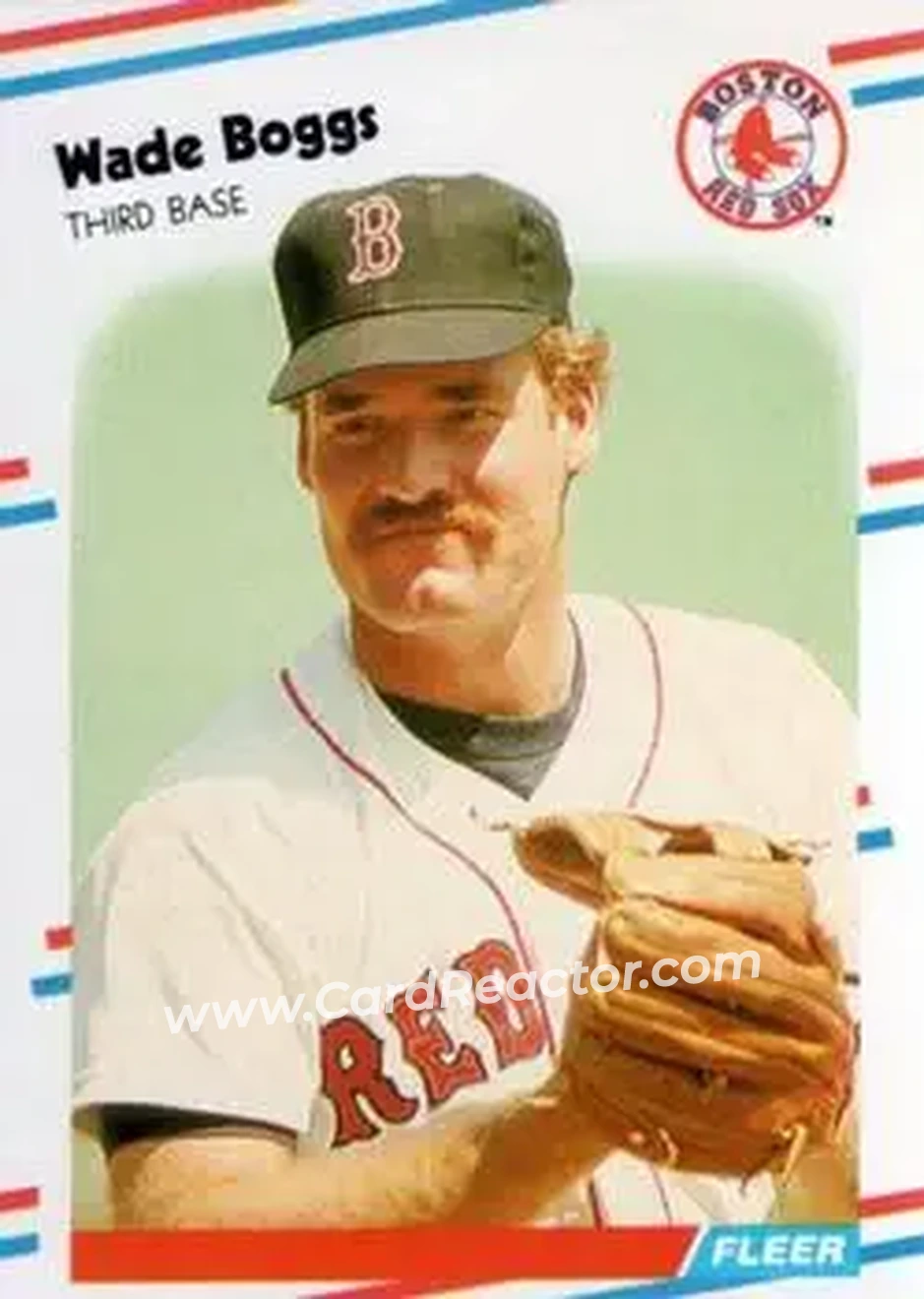 1988 Fleer #345 - Wade Boggs - Boston Red Sox - Front