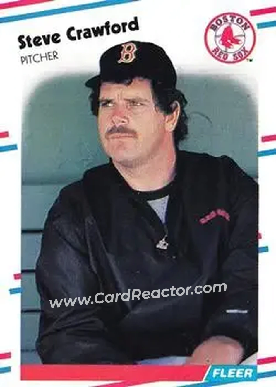 1988 Fleer #350 - Steve Crawford - Boston Red Sox - Front