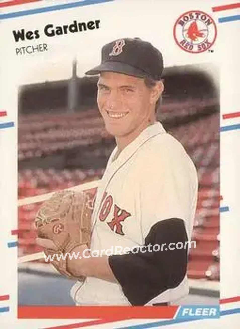 1988 Fleer #352 - Wes Gardner - Boston Red Sox - Front 1988 Fleer #352 - Wes Gardner - Boston Red Sox - Front