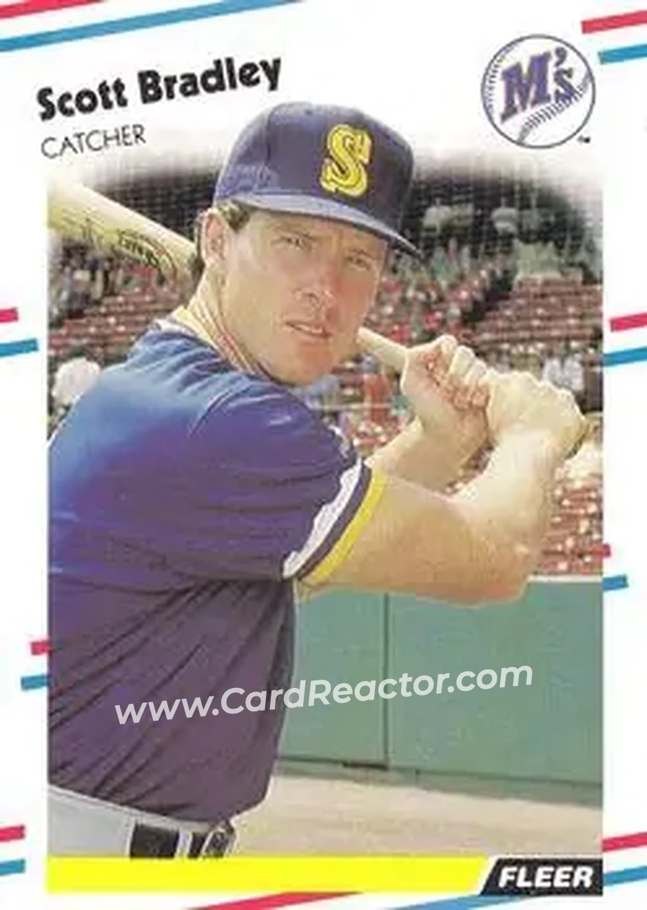 1988 Fleer #370 - Scott Bradley - Seattle Mariners - Front