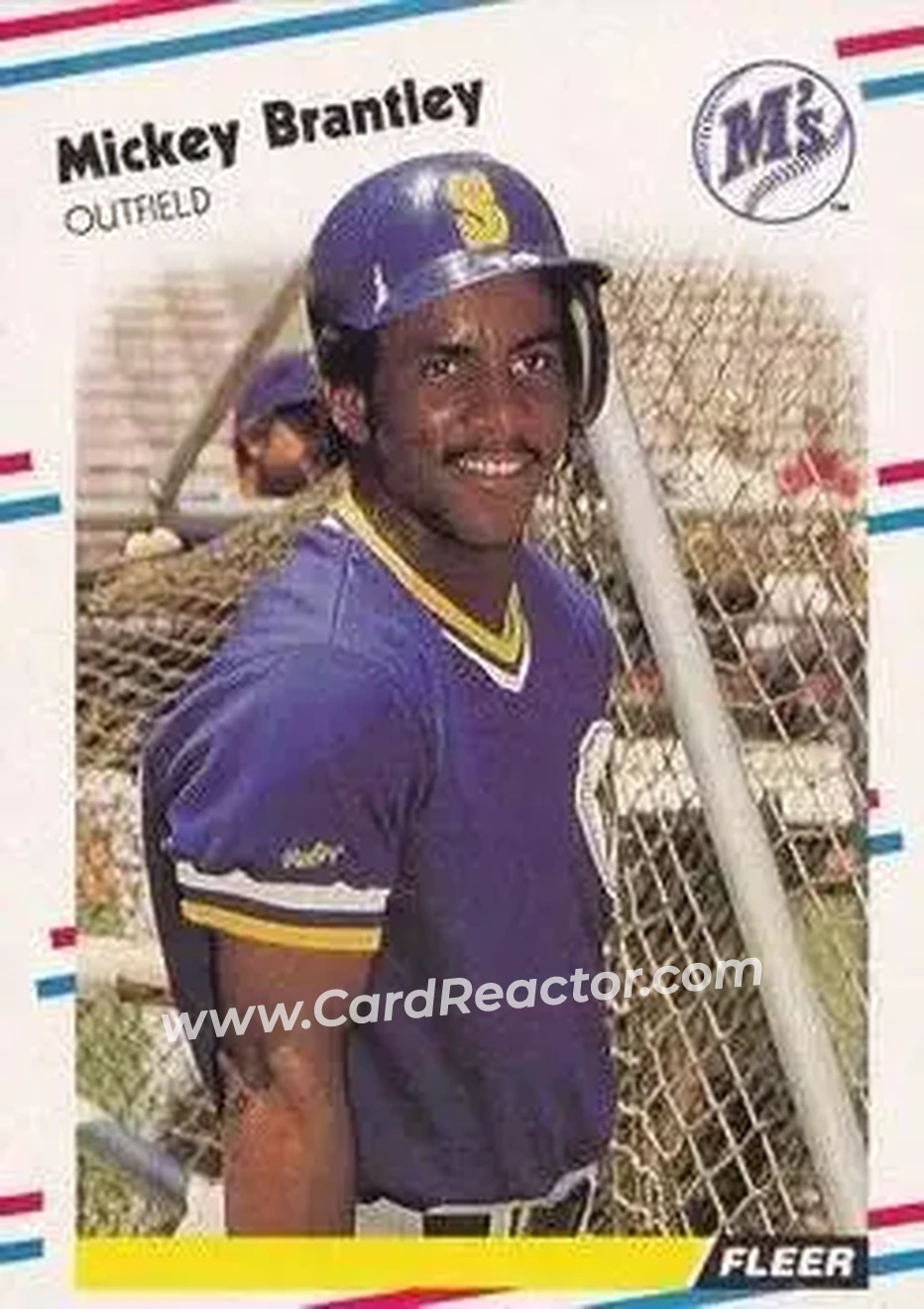1988 Fleer #371 - Mickey Brantley - Seattle Mariners - Front 1988 Fleer #371 - Mickey Brantley - Seattle Mariners - Front