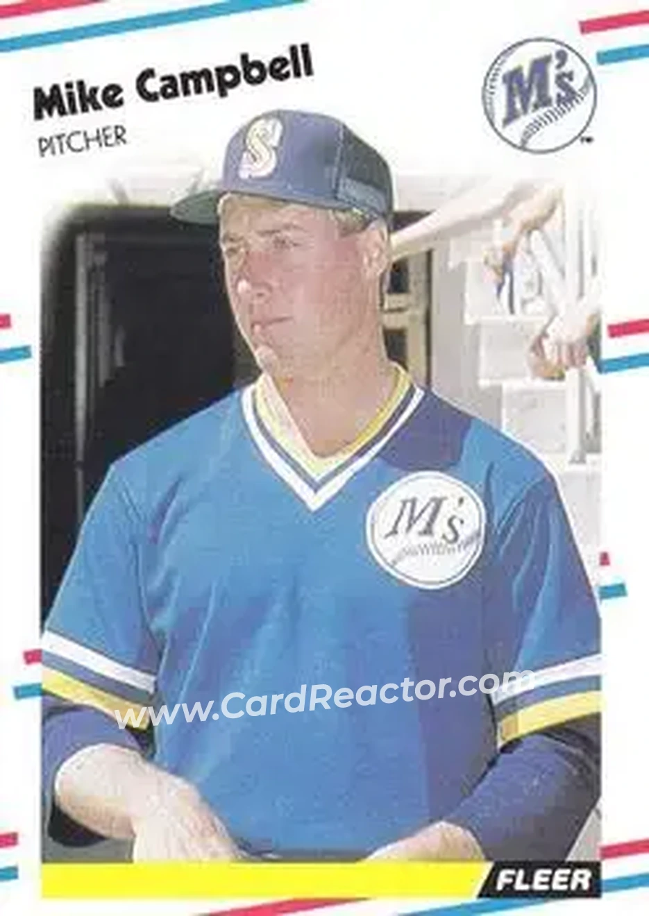 1988 Fleer #372 - Mike Campbell - Seattle Mariners - Front 1988 Fleer #372 - Mike Campbell - Seattle Mariners - Front