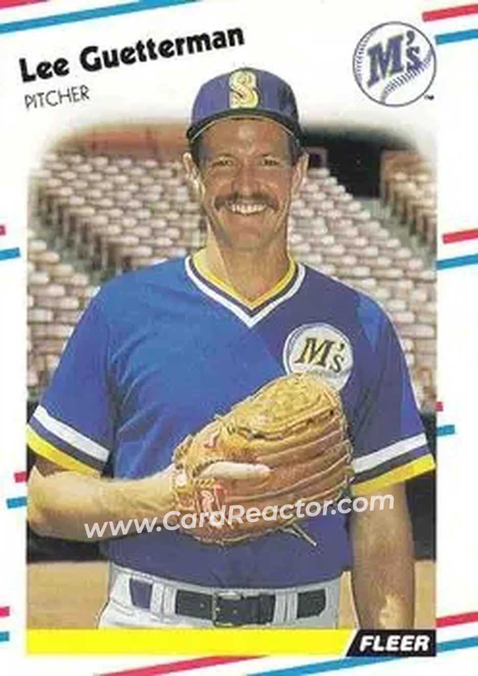 1988 Fleer #374 - Lee Guetterman - Seattle Mariners - Front
