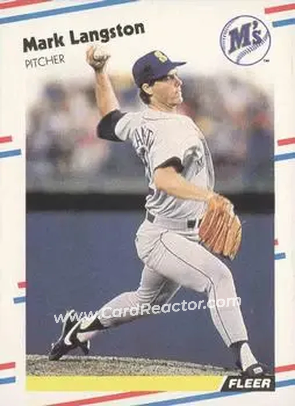 1988 Fleer #377 - Mark Langston - Seattle Mariners - Front