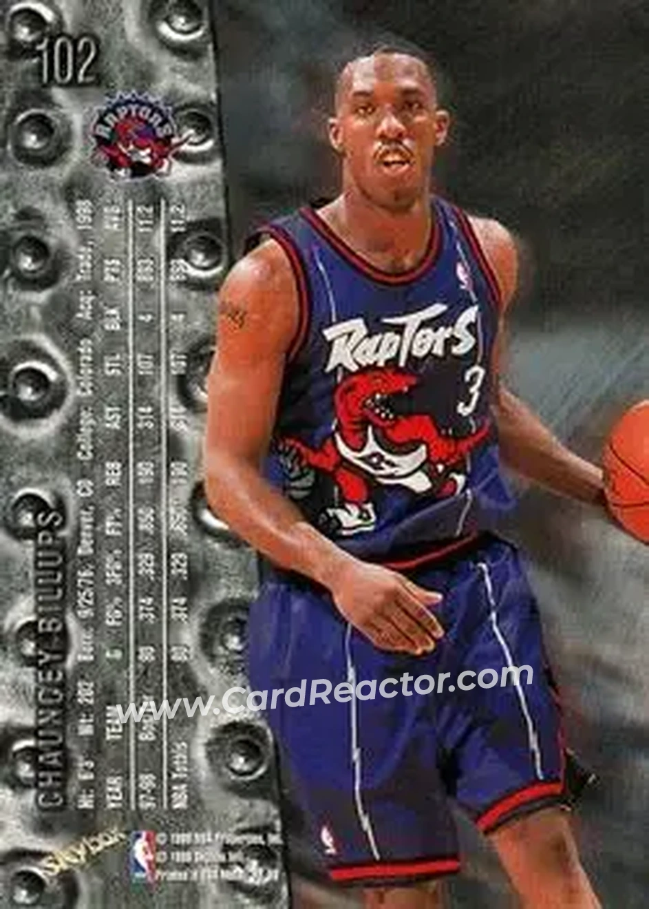 1998-99 Metal Universe #102 - Chauncey Billups - Toronto Raptors - Back