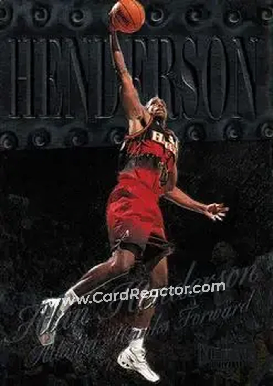 1998-99 Metal Universe #104 - Alan Henderson - Atlanta Hawks - Front