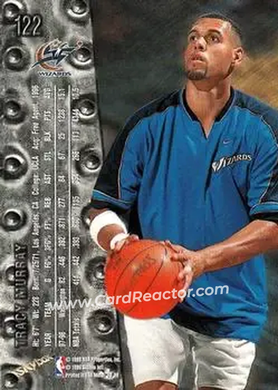 1998-99 Metal Universe #122 - Tracy Murray - Washington Wizards - Back
